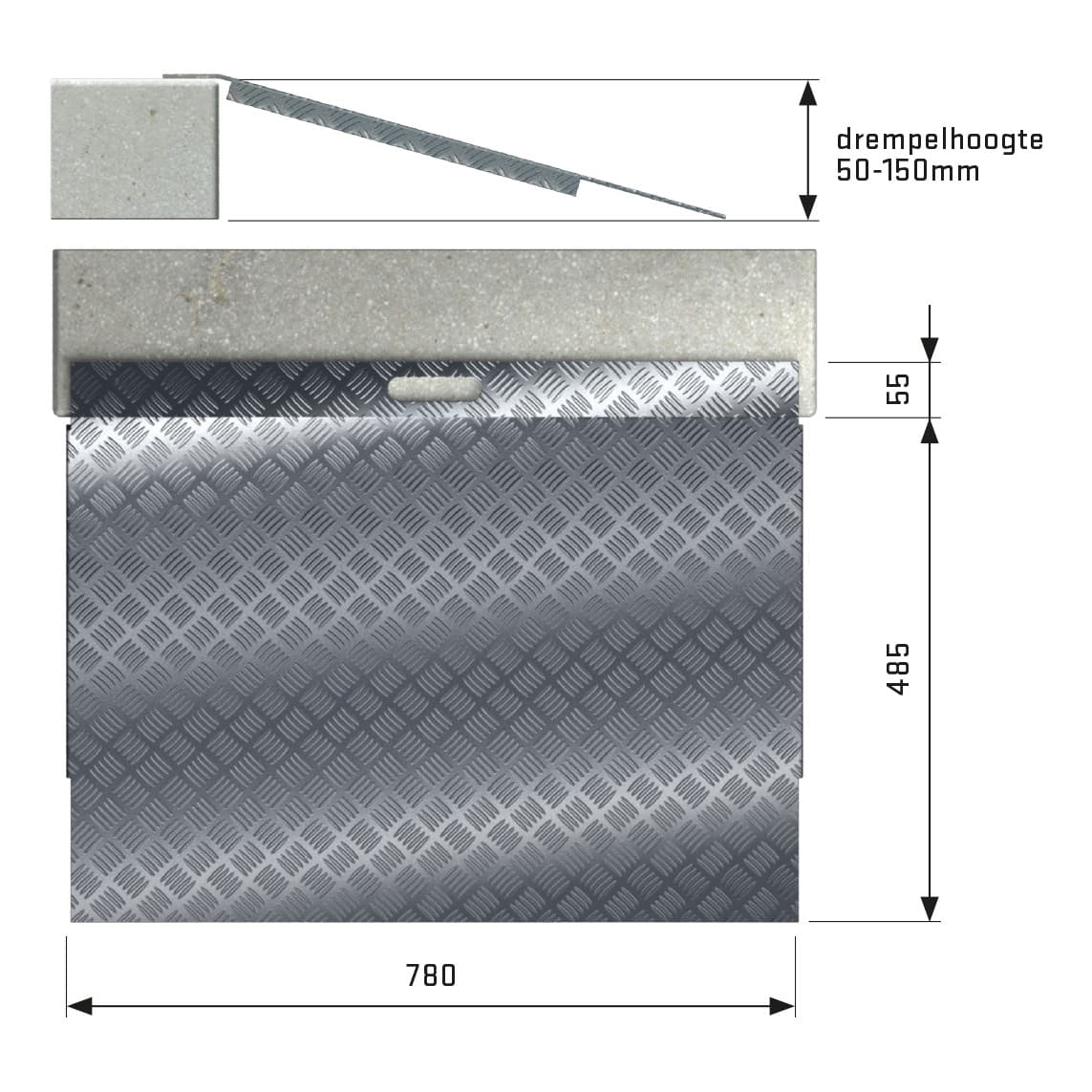 SecuCare drempelhulp aluminium