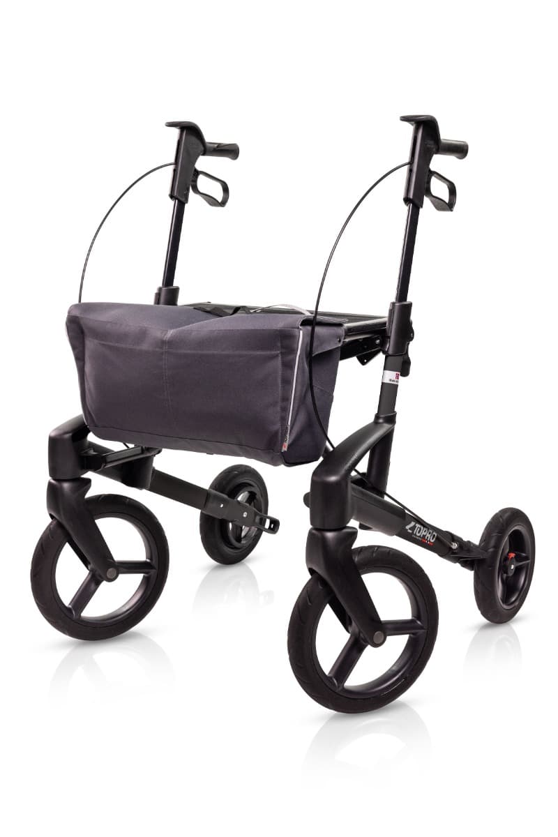 Topro Olympos ATR Slim rollator zwart met zwarte accenten