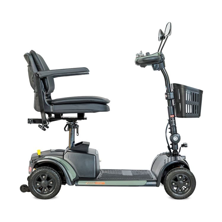 Demontabele scootmobiel Xena EVO 4 groen zijaanzicht