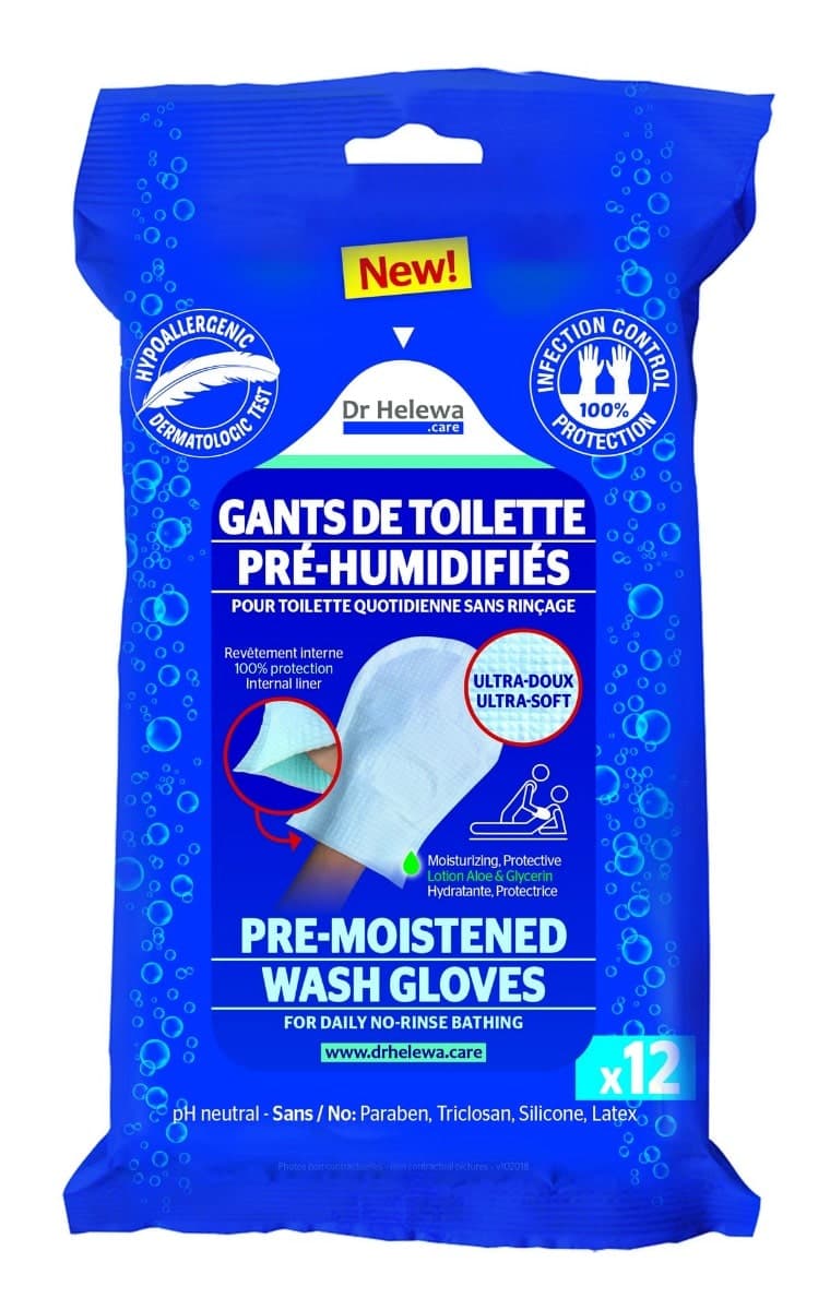 Dr Helewa Wash Gloves 12-pack tbv Lichaam