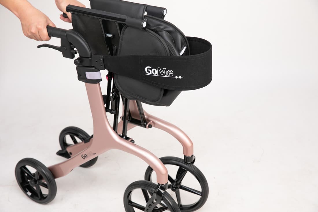 GoMe Two carbon rollator - opgevouwen