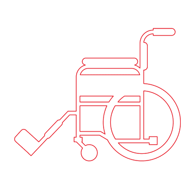 Rolstoel XL met comfort beensteunen