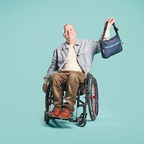 myBlanket rolstoeldeken met fleecevoering detailfoto tas