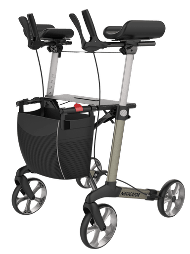 Navigator rollator met draaibare armschalen