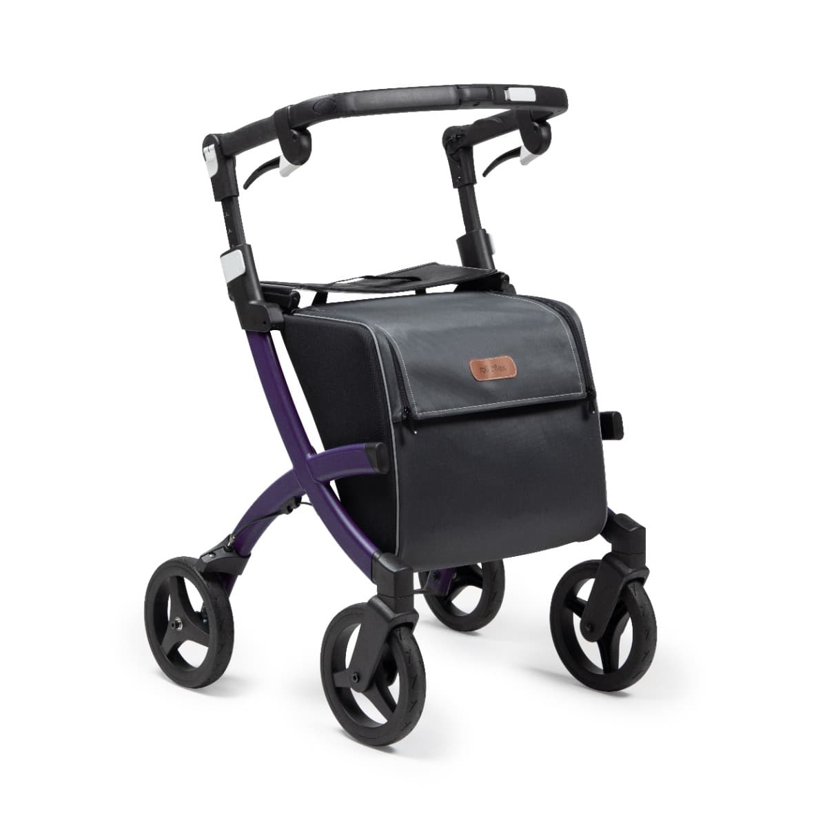 Rollz Flex 2 rollator boodschappenrollator schuinvooraanzicht paars