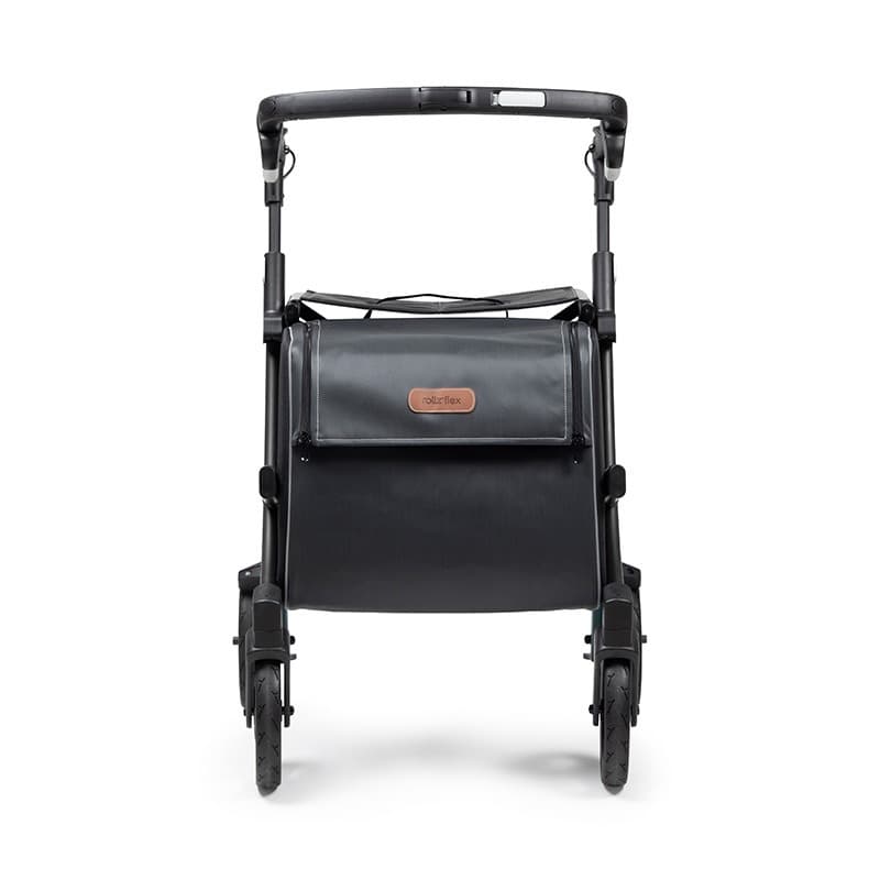 Rollz Flex 2 rollator boodschappenrollator vooraanzicht zwart