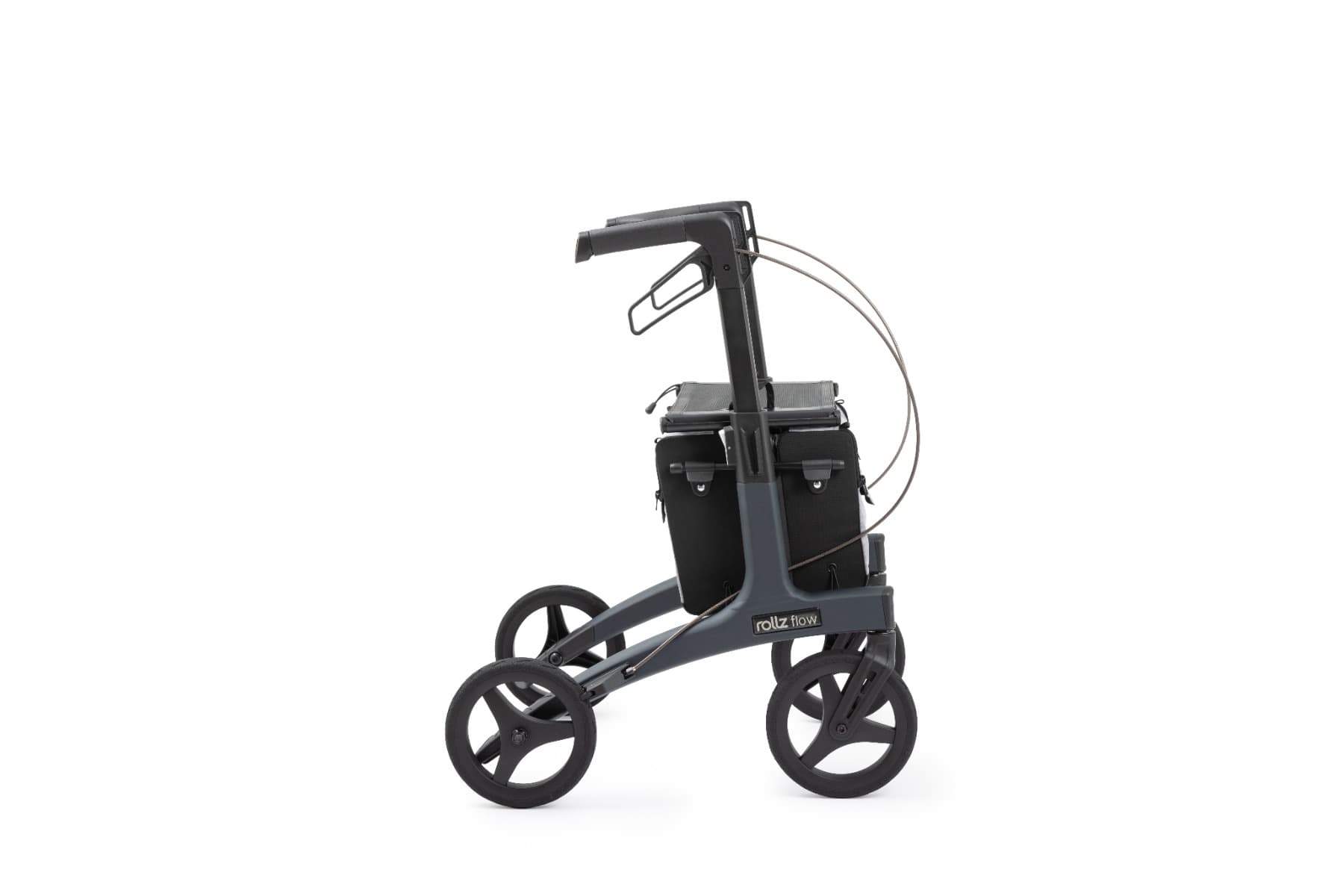 Rollz Flow rollator zwart zijkant