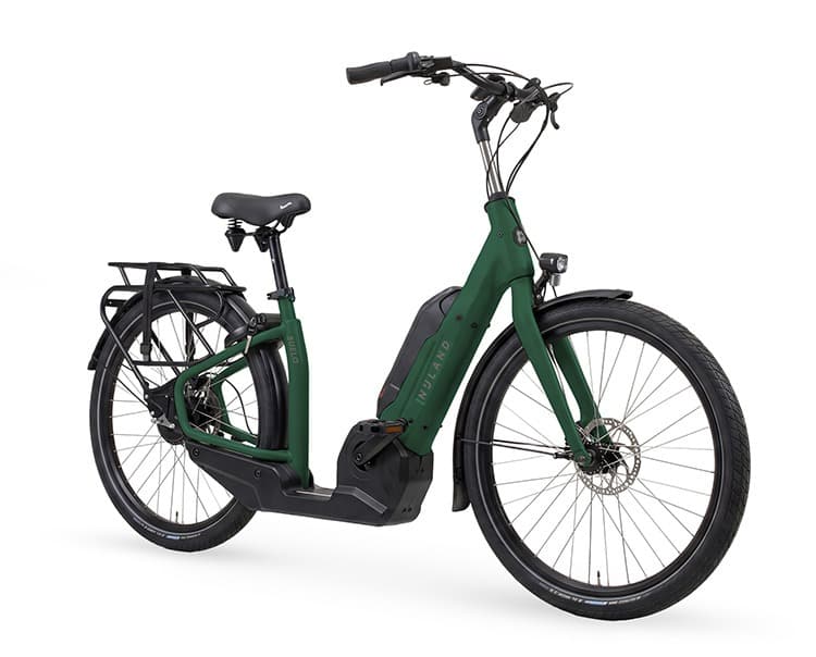 Nijland Suelo lage instap fiets donkergroen met zwart twee wielen