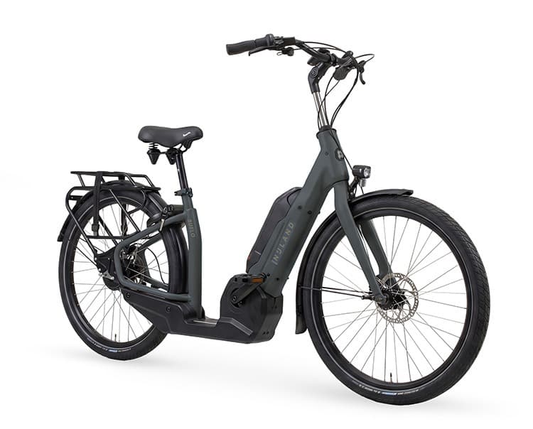 Nijland Suelo lage instap fiets donkergrijs met zwart twee wielen