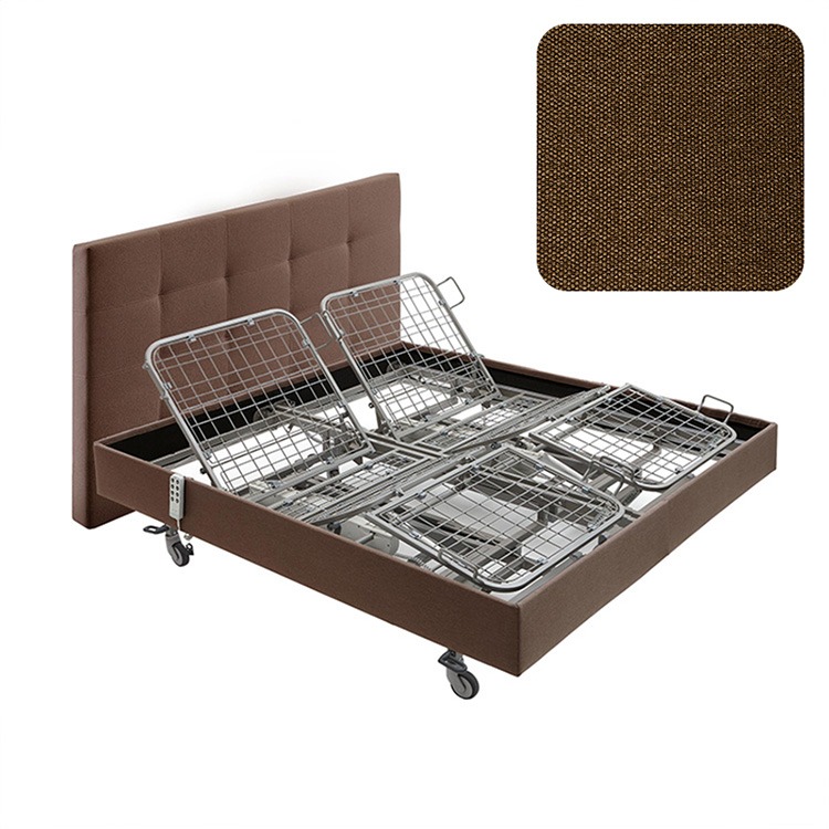 Deron Timeless tweepersoons hoog-laagbed taupe verstelbare lattenbodem