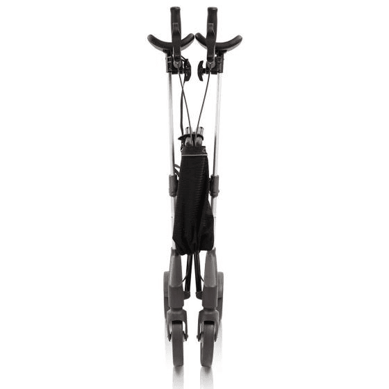 Topro Troja Walker 2 zilverkleurig rollator met onderarmschalen opgevouwen