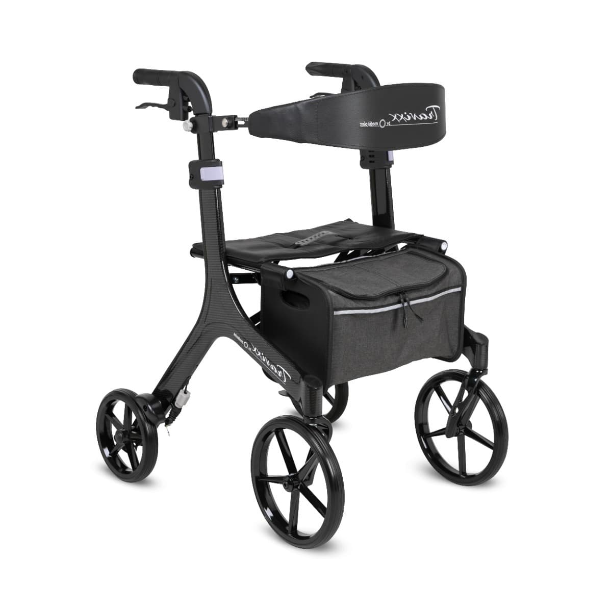 Travixx Carbon lichtgewicht rollator zwart