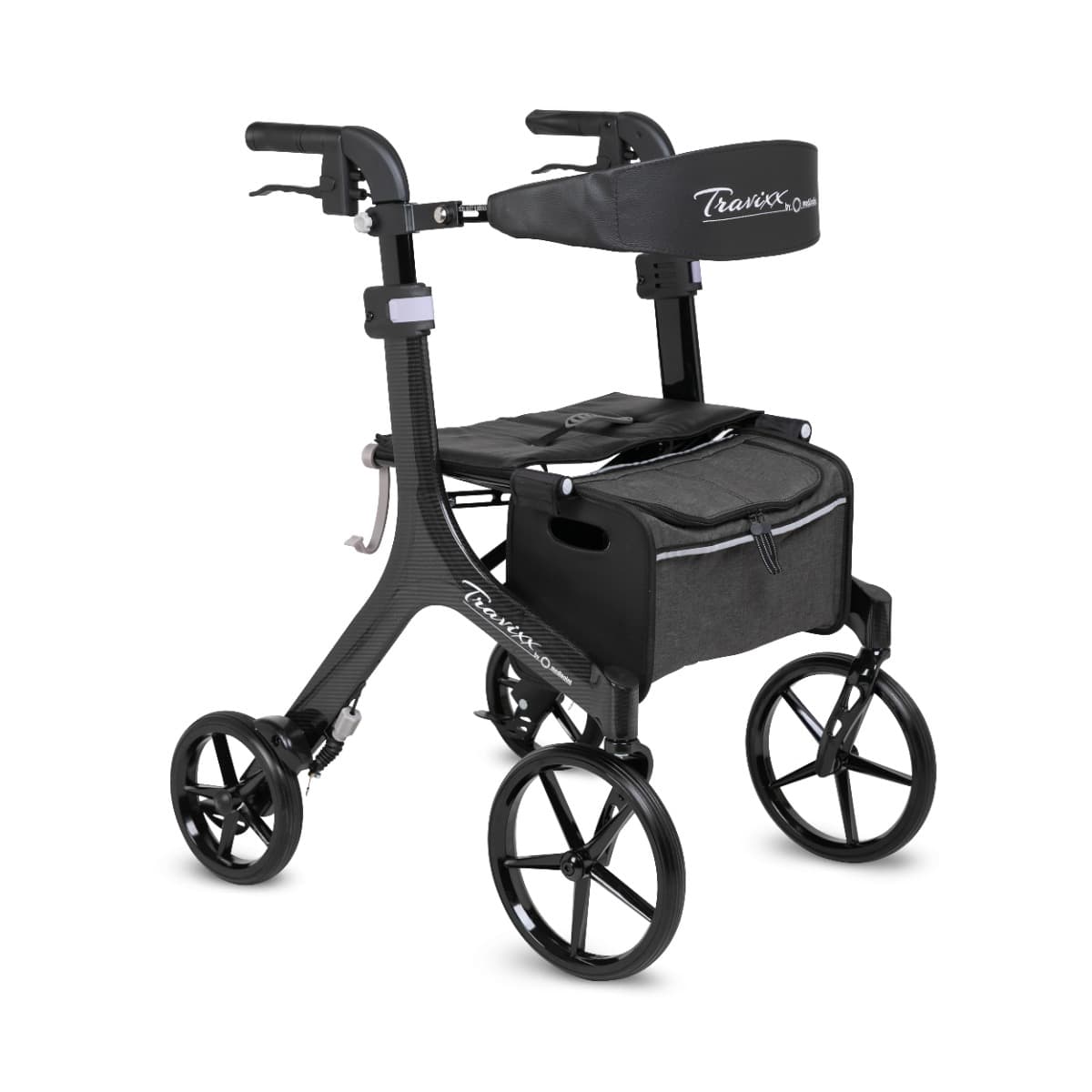 Travixx Carbon lichtgewicht rollator zwart