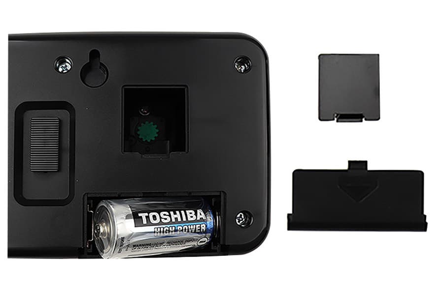 Twemco kalenderklok wandklok en tafelklok zwart detail