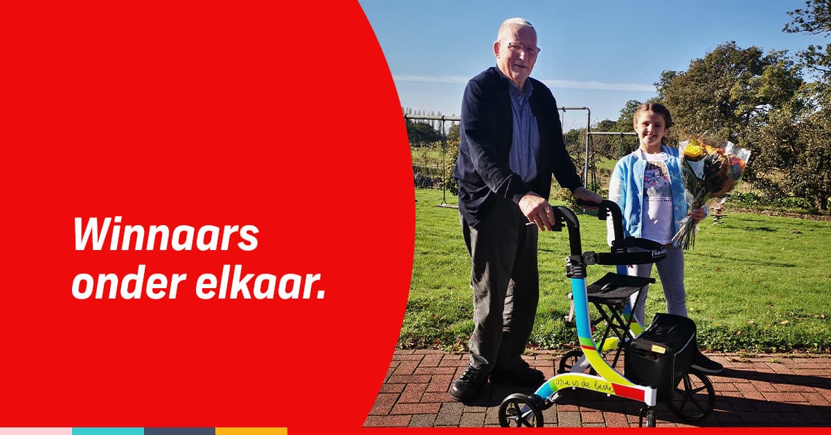 Opa Krijn met zijn rollator op maat Opa Krijn met zijn rollator op maat